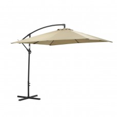 Corfu parasol 250x250 carbon black/ taupe